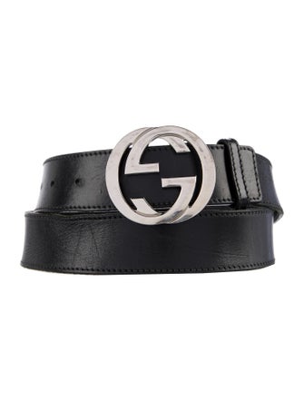 Gucci Interlocking G Logo Leather Waist Belt