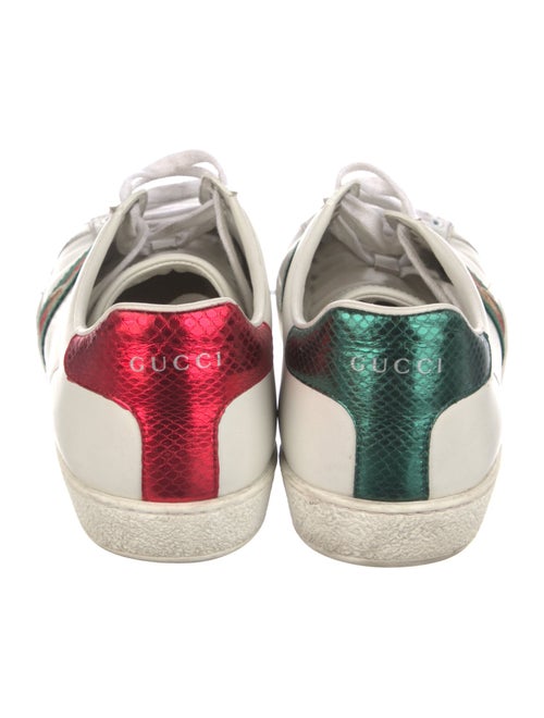 Gucci Web Accent Leather Sneakers