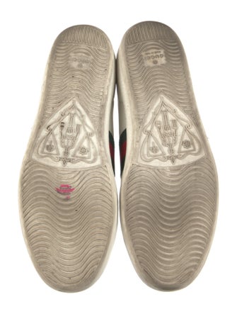 Gucci Web Accent Leather Sneakers