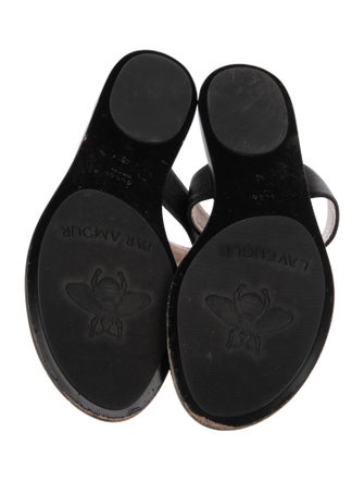 Gucci Double G Logo Leather Slides