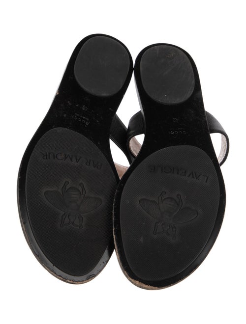 Gucci Double G Logo Leather Slides