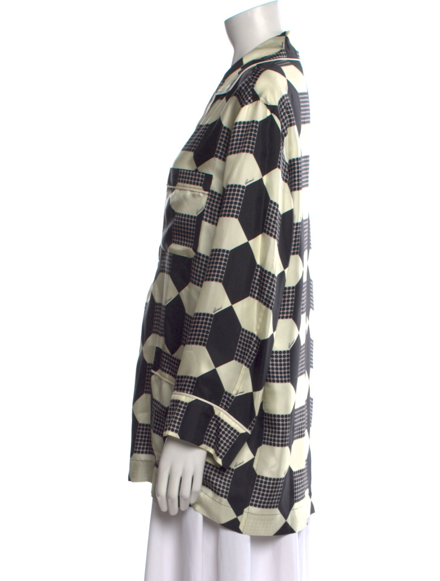 Gucci Silk Printed Button-Up Top w/ Tags