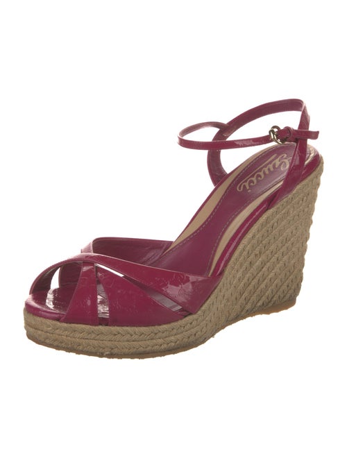 Gucci Microguccissima Pattern Patent Leather Espadrilles