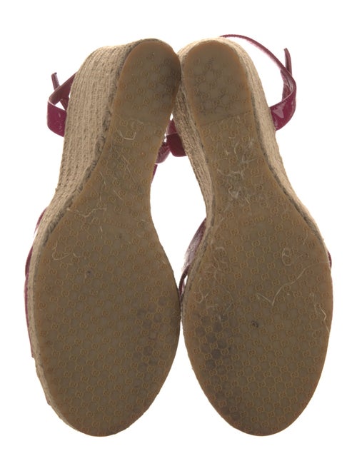 Gucci Microguccissima Pattern Patent Leather Espadrilles