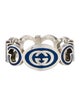 Gucci Enamel Interlocking G Logo Ring