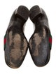 Gucci Web Accent Leather Ballet Flats