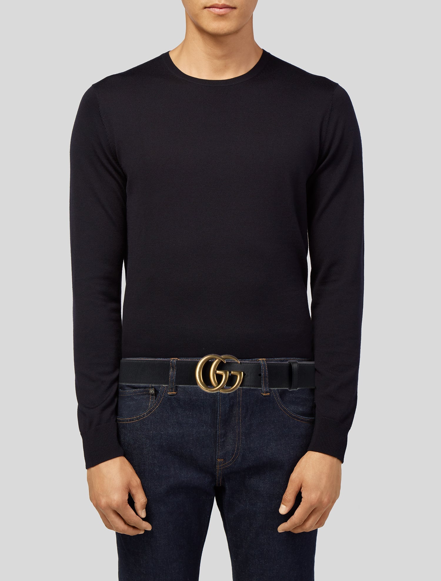 Gucci Double G Logo Leather Belt Kit