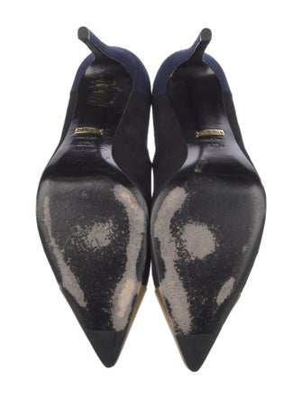 Gucci Suede Colorblock Pattern Pumps
