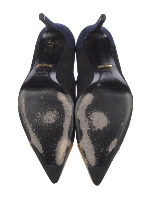 Gucci Suede Colorblock Pattern Pumps