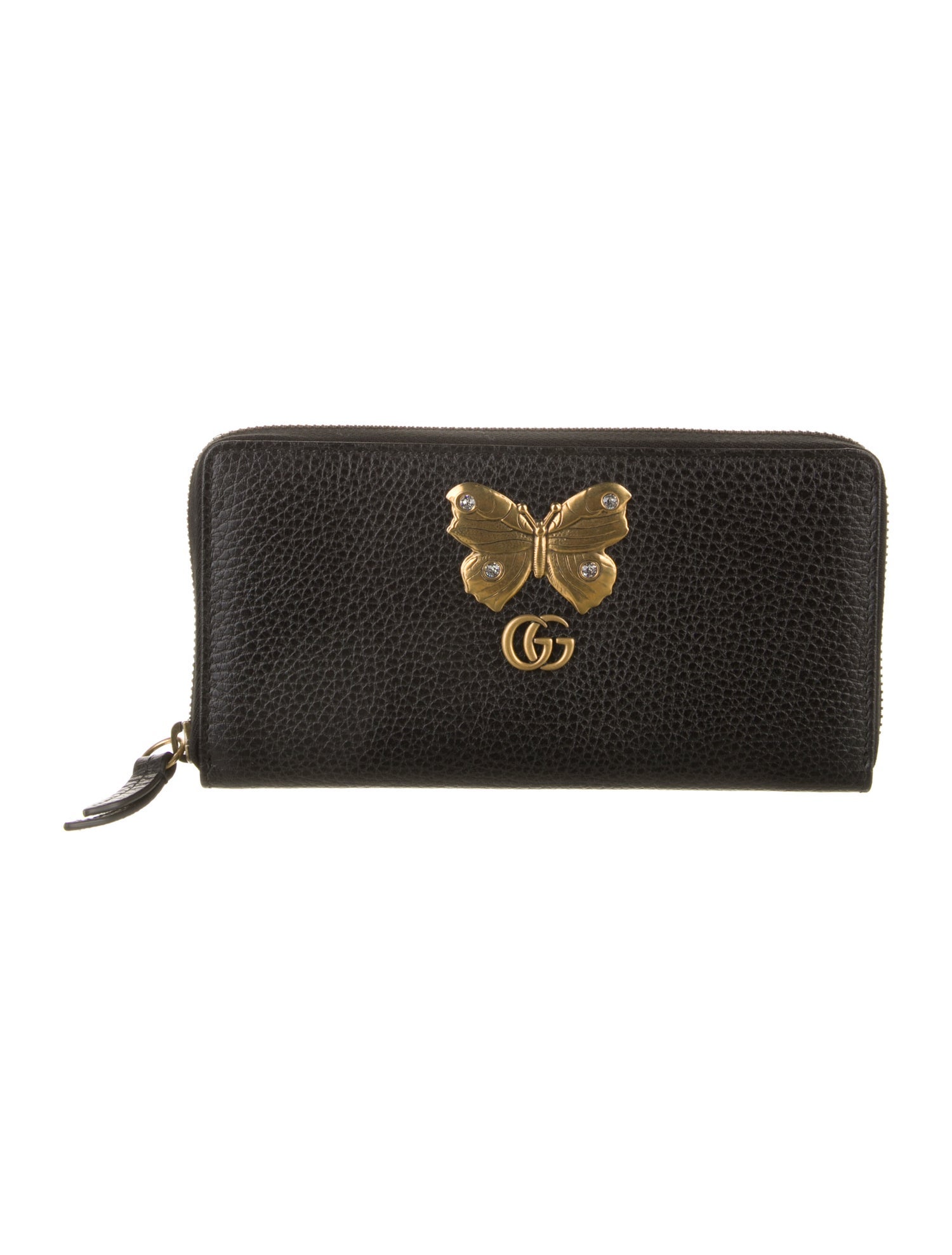 Gucci Marmont Butterfly Continental Wallet Leather Continental Wallet