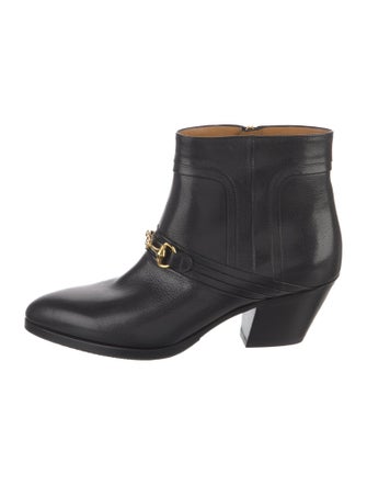 Gucci Horsebit Accent Leather Boots