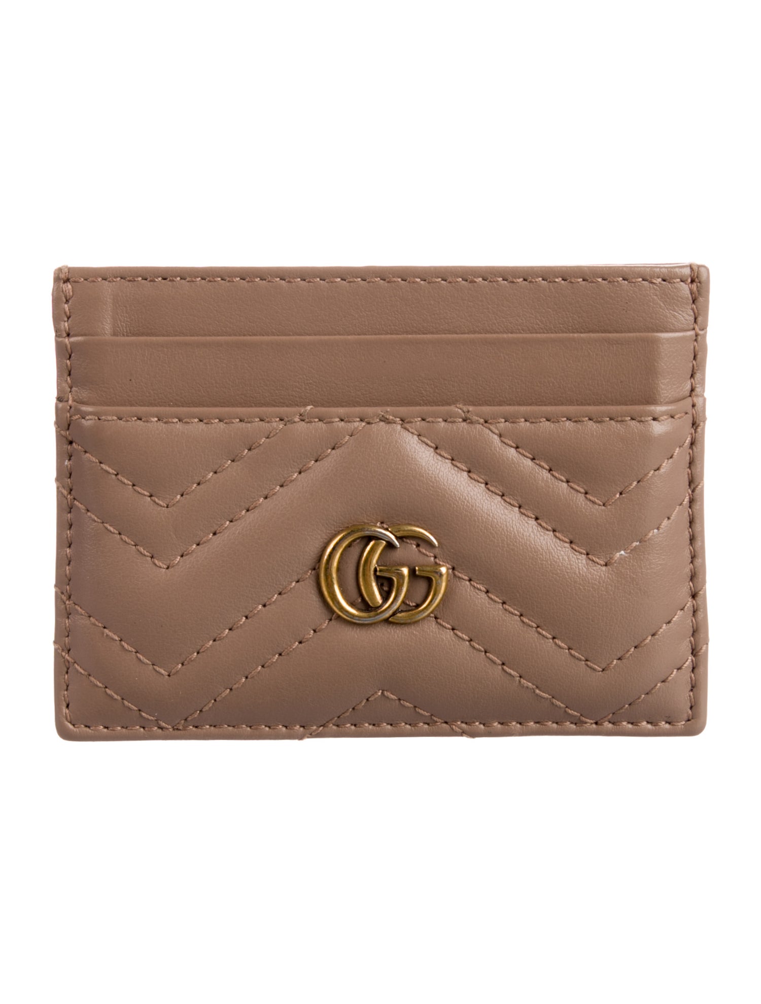 Gucci Double G Logo Leather Card Holder