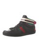 Gucci Web Accent Leather Sneakers