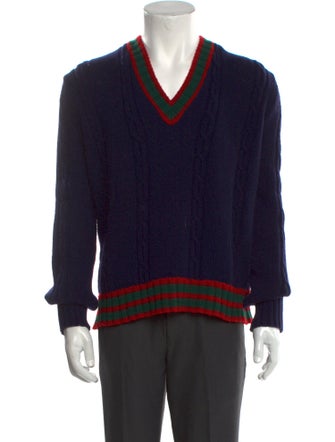 Gucci Web Accent Wool Pullover