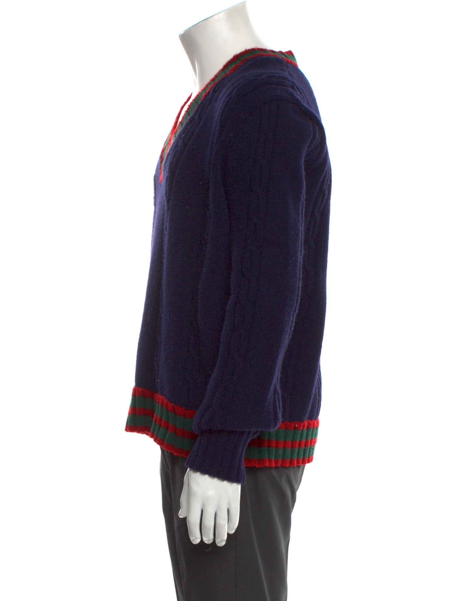 Gucci Web Accent Wool Pullover