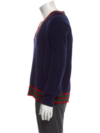 Gucci Web Accent Wool Pullover