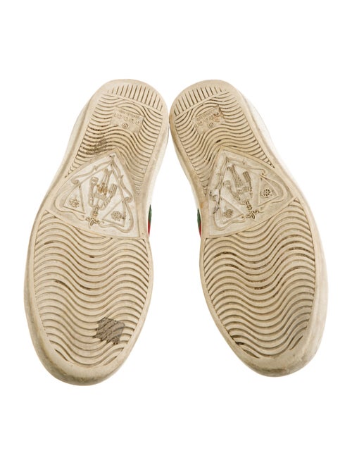 Gucci Web Accent Leather Sneakers