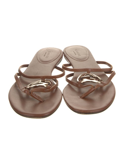 Gucci Interlocking G Logo Leather Slides