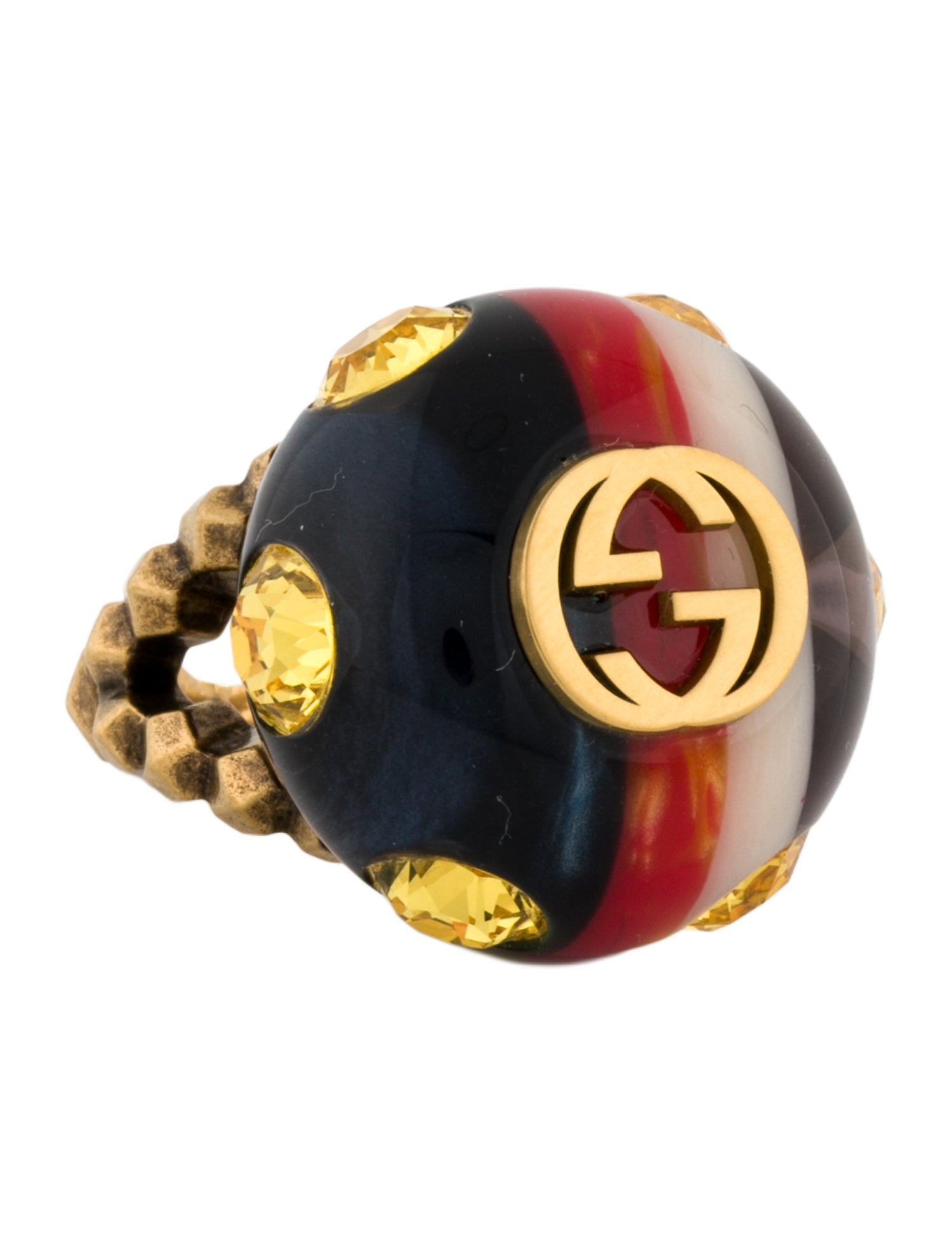 Gucci Sylvie Vintage Web Cocktail Ring
