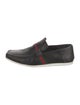 Gucci Web Accent Leather Loafers