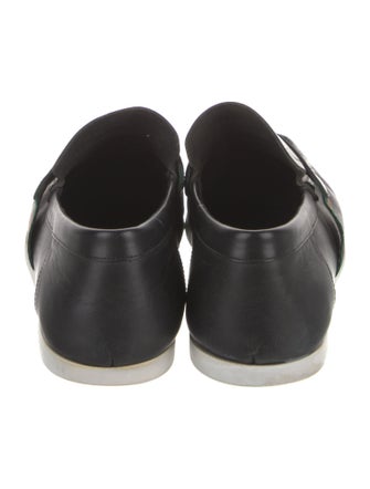 Gucci Web Accent Leather Loafers