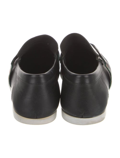 Gucci Web Accent Leather Loafers
