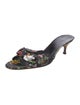 Gucci Flora Print Satin Slides