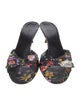 Gucci Flora Print Satin Slides
