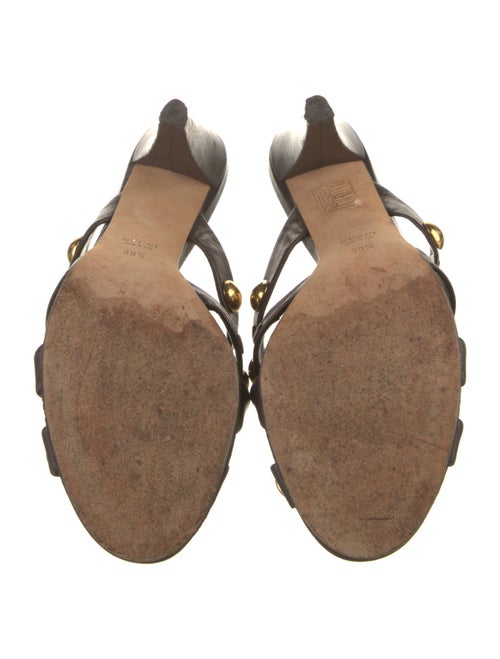 Gucci Babouska Accents Leather Slides