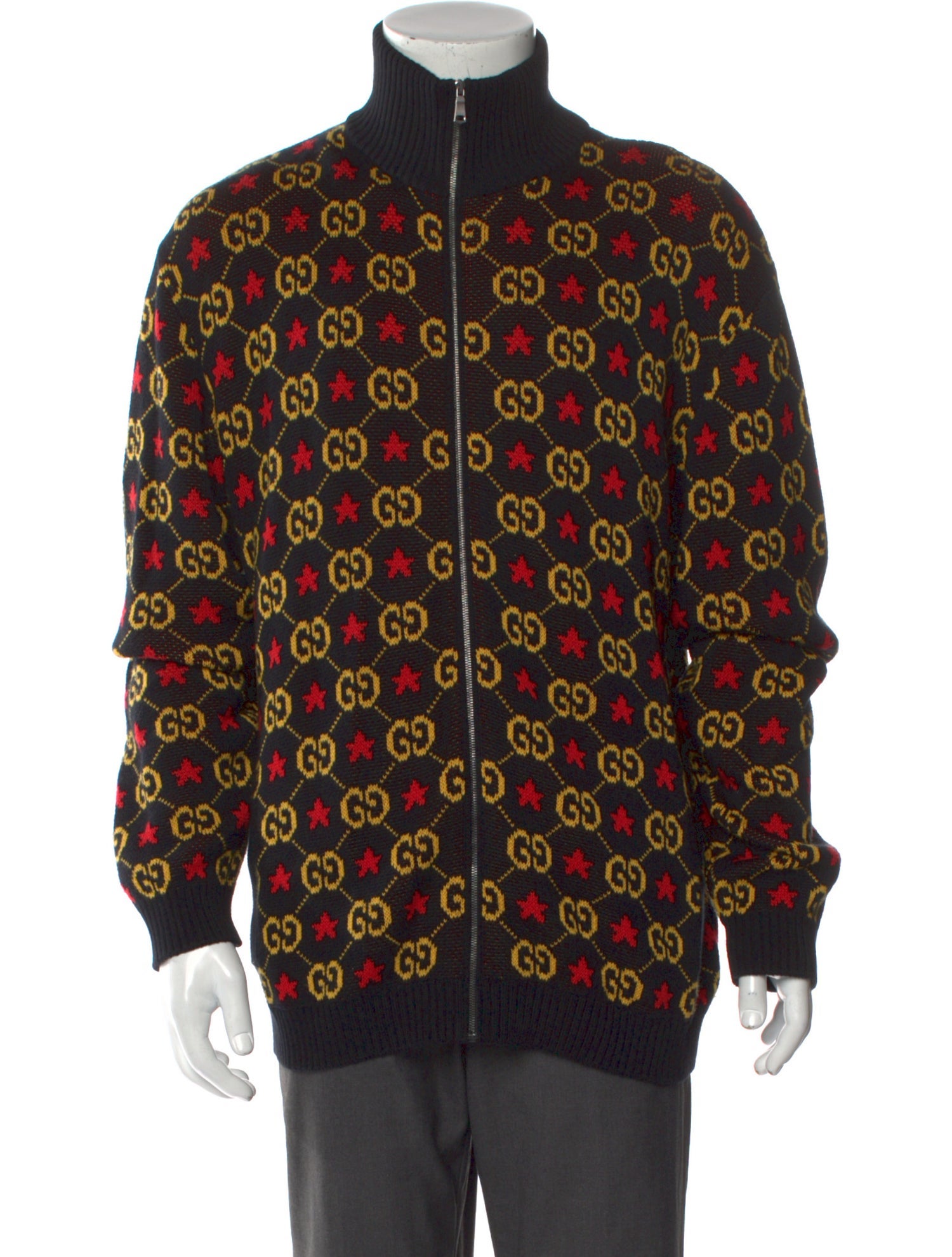 Gucci GG Logo Turtleneck Cardigan