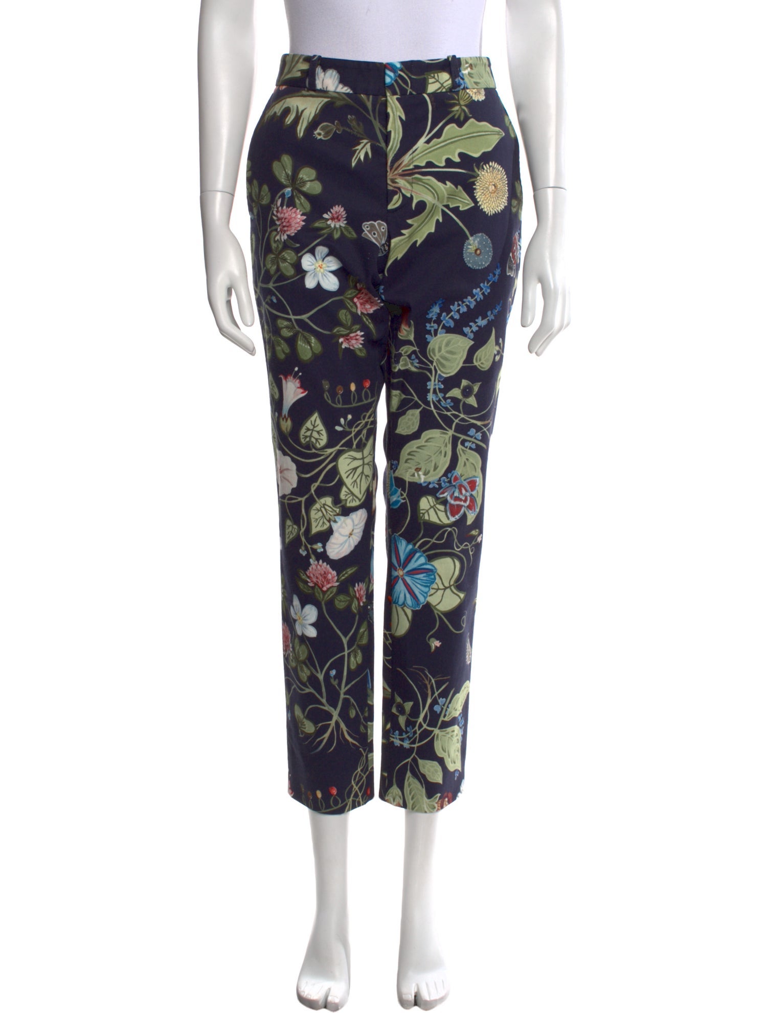 Gucci Floral Print Straight Leg Pants