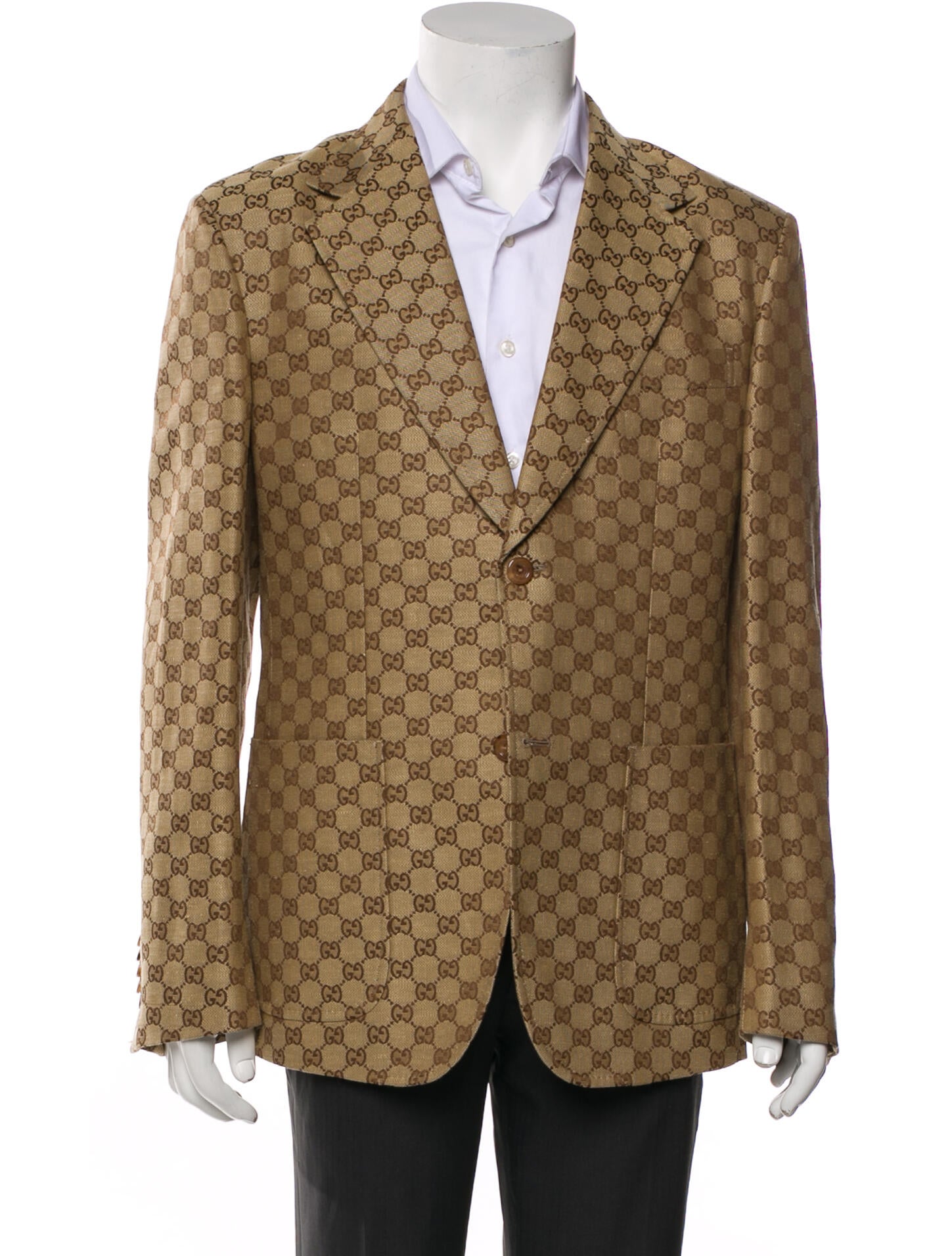 Gucci GG Canvas Linen Blazer