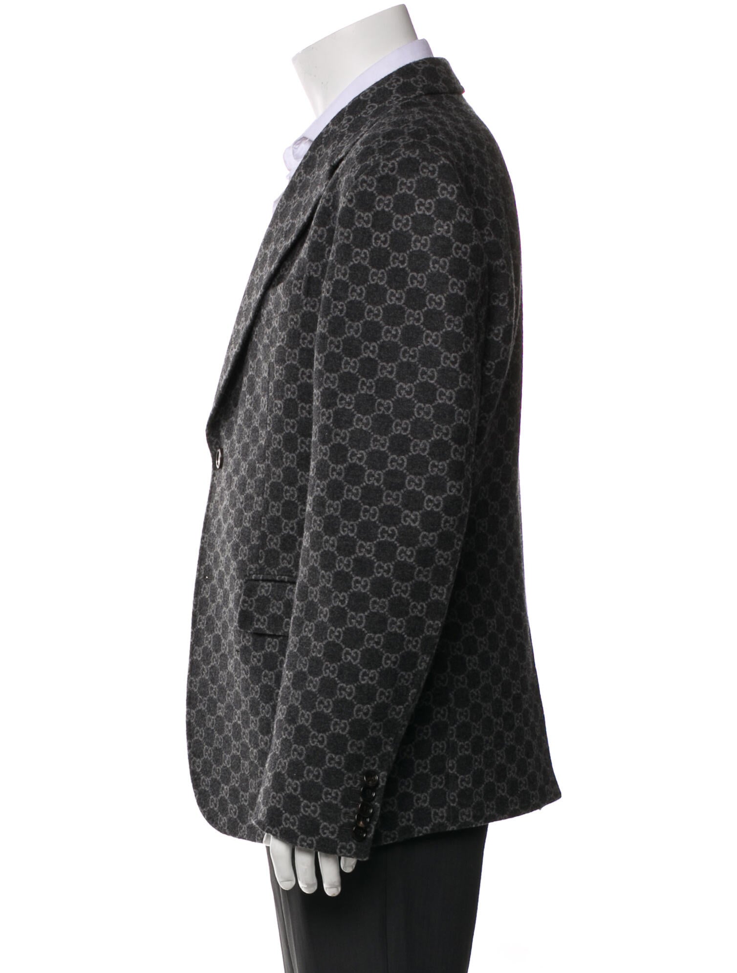 Gucci GG Logo Wool Blazer