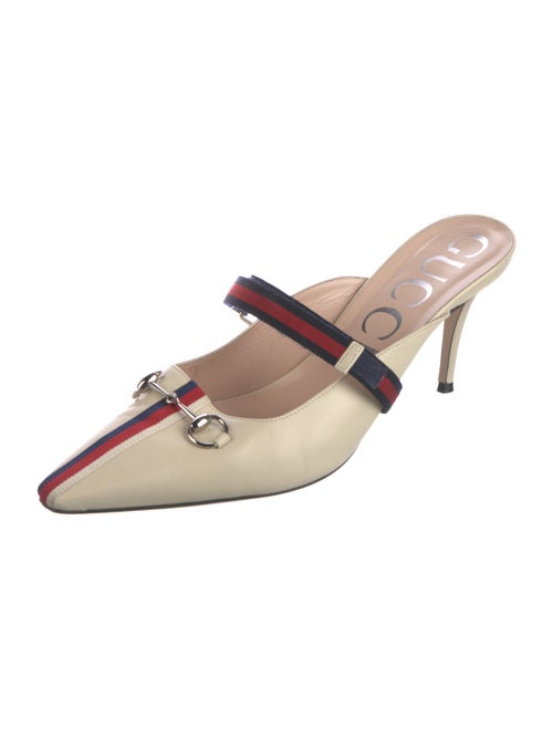 Gucci Horsebit Accent Leather Mules
