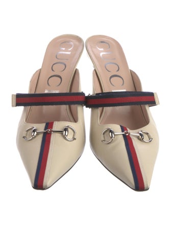 Gucci Horsebit Accent Leather Mules