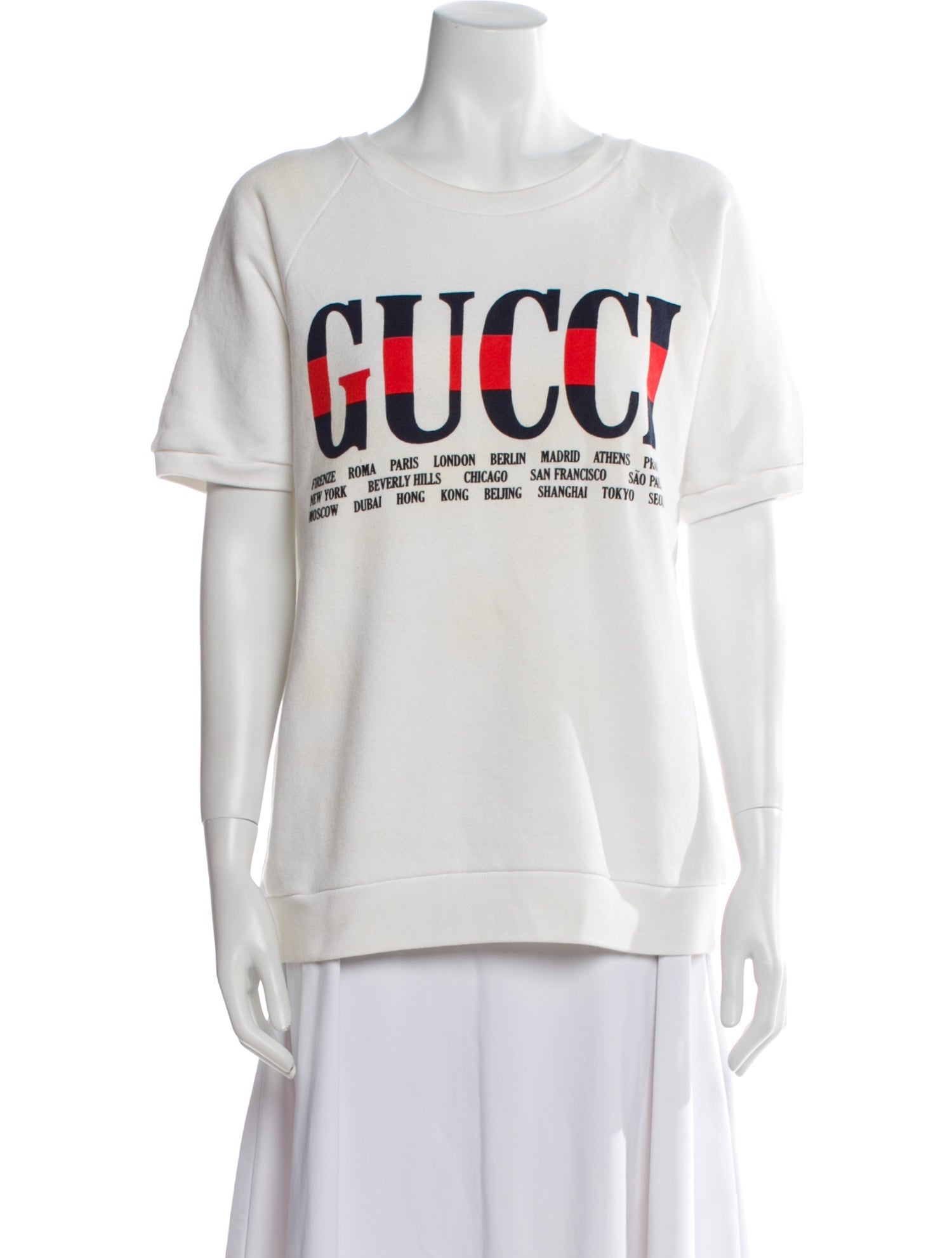 Gucci Logo Cities Graphic Print T-Shirt