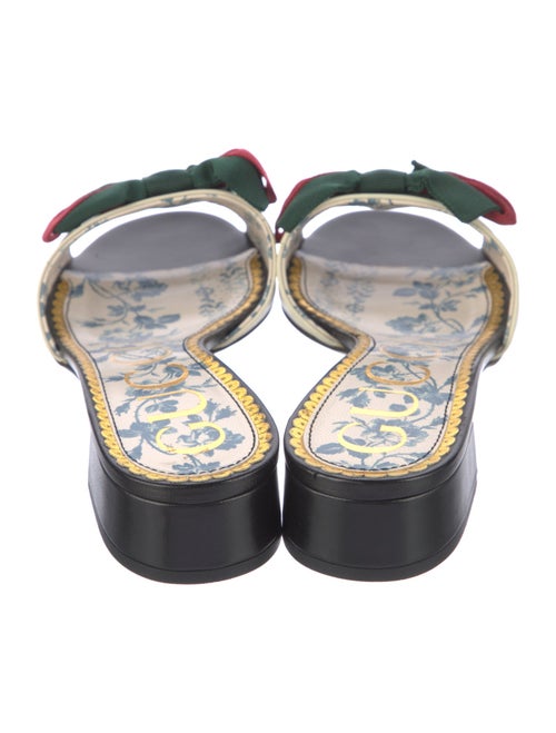 Gucci Web Accent Leather Slides