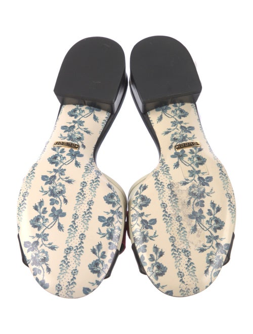 Gucci Web Accent Leather Slides