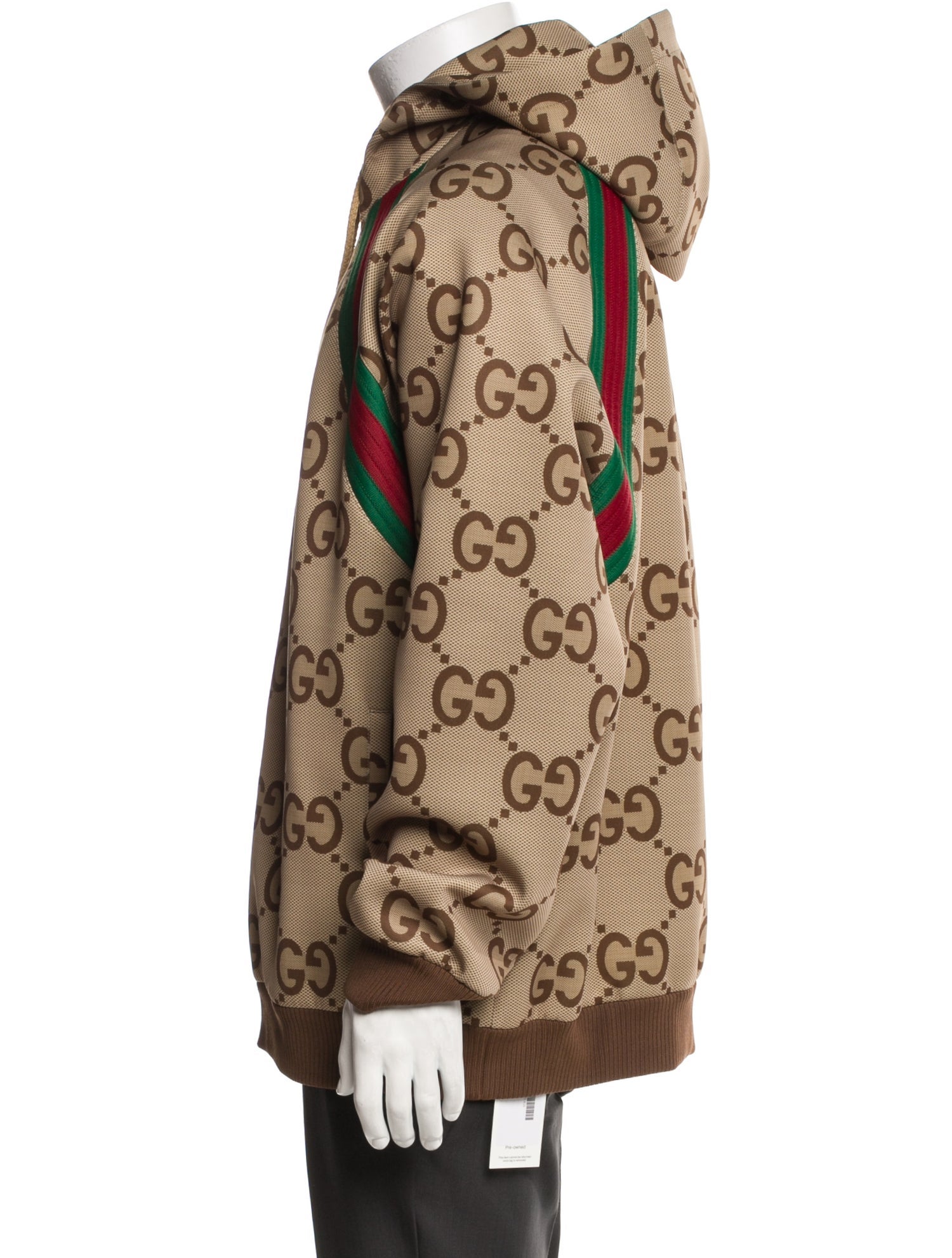 Gucci Web Accent Plaid Print Windbreaker