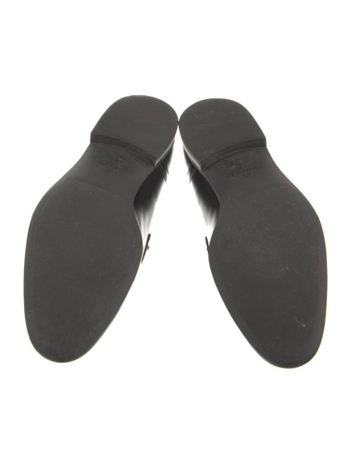 Gucci Web Accent Leather Loafers