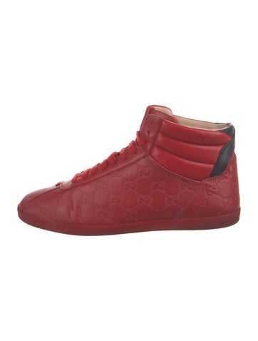 Gucci Sneakers Running GG Logo Leather UK 7 | 8