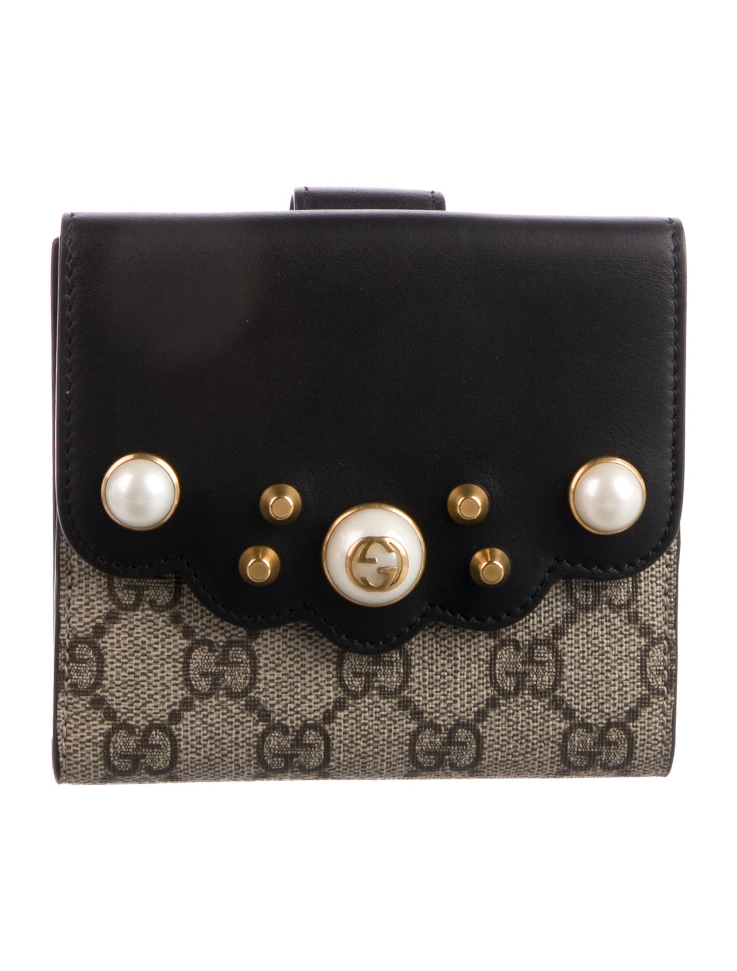 Gucci Faux Pearl Accents Wallet