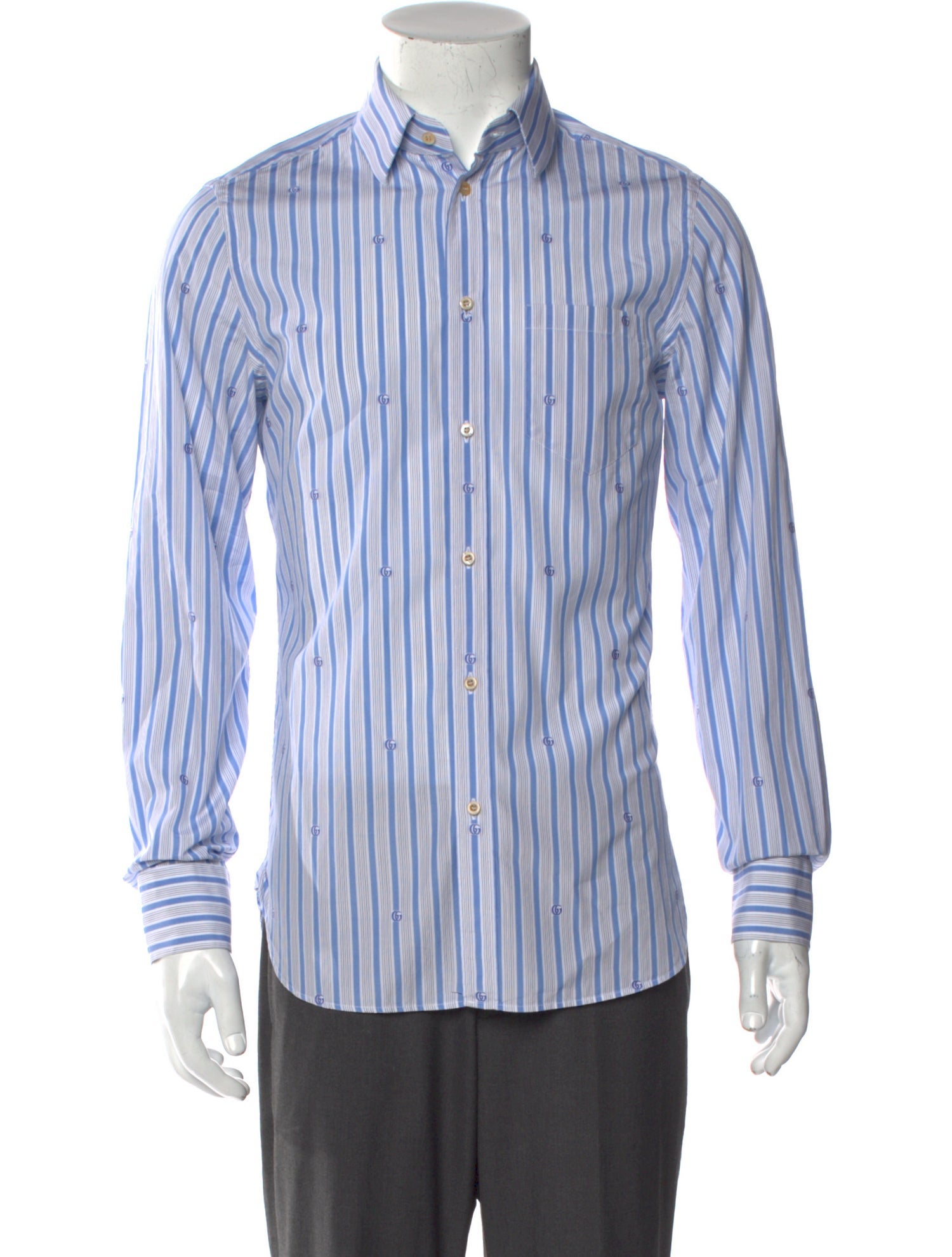 Gucci GG Logo Long Sleeve Dress Shirt