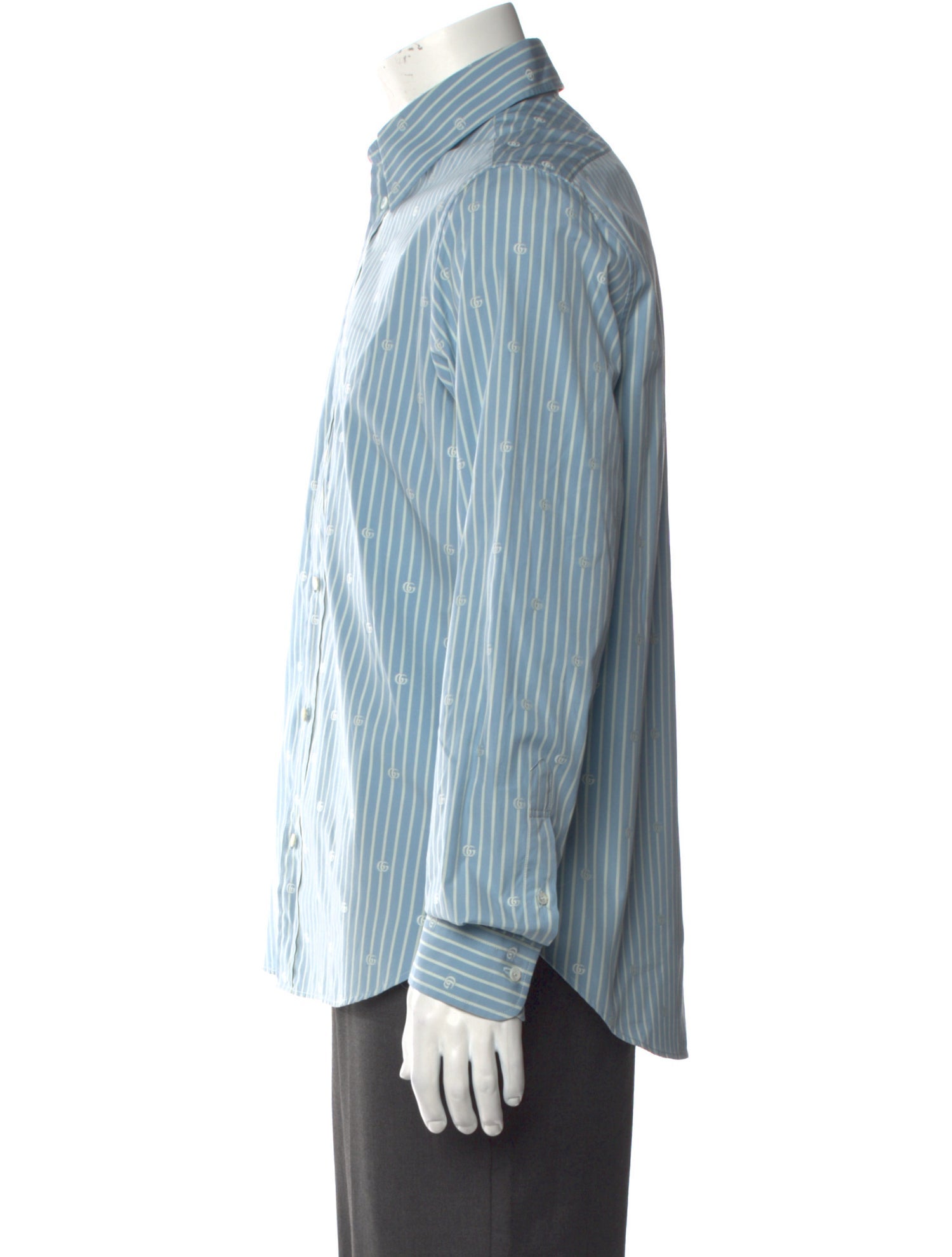 Gucci Double G Logo Long Sleeve Dress Shirt