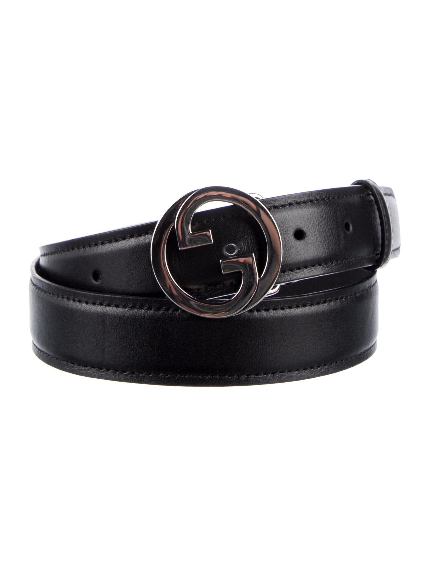 Gucci Interlocking G Logo Leather Waist Belt