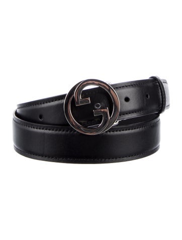 Gucci Belts Interlocking G Logo Leather Waist Belt L
