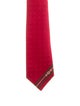 Gucci Red Web Pattern Printed Tie