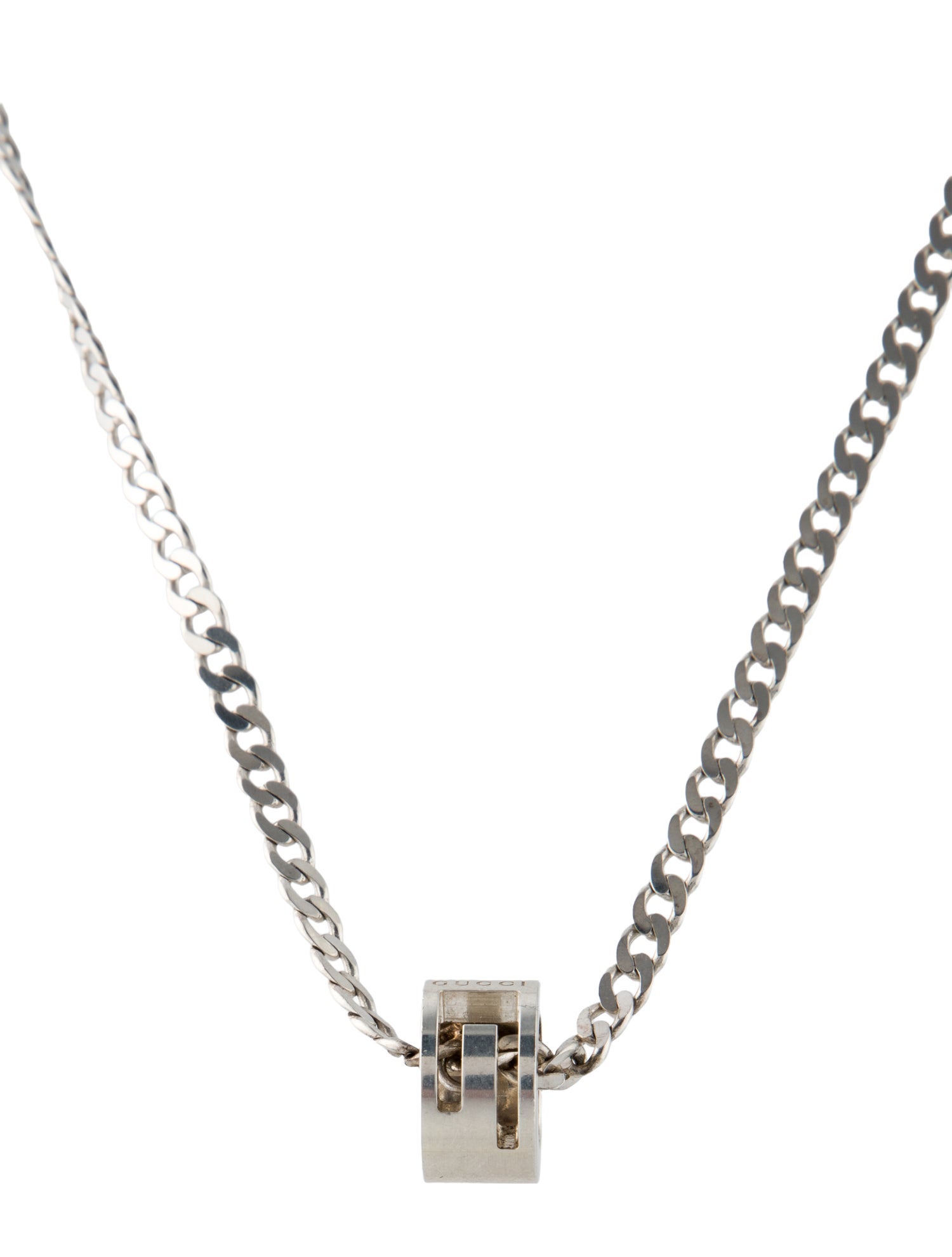 Gucci G Cut Out Circle Pendant Necklace