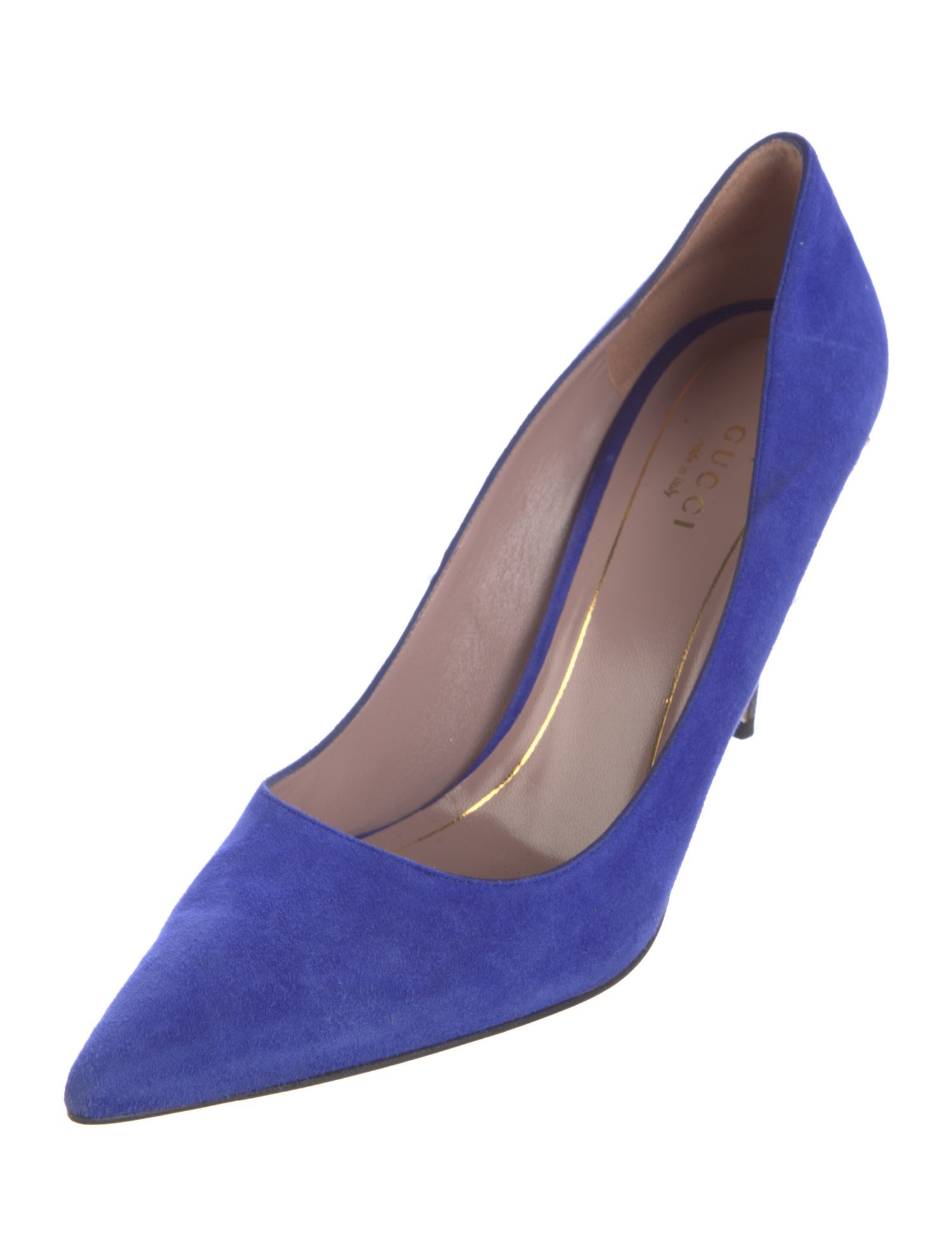 Gucci Horsebit Accent Suede Pumps