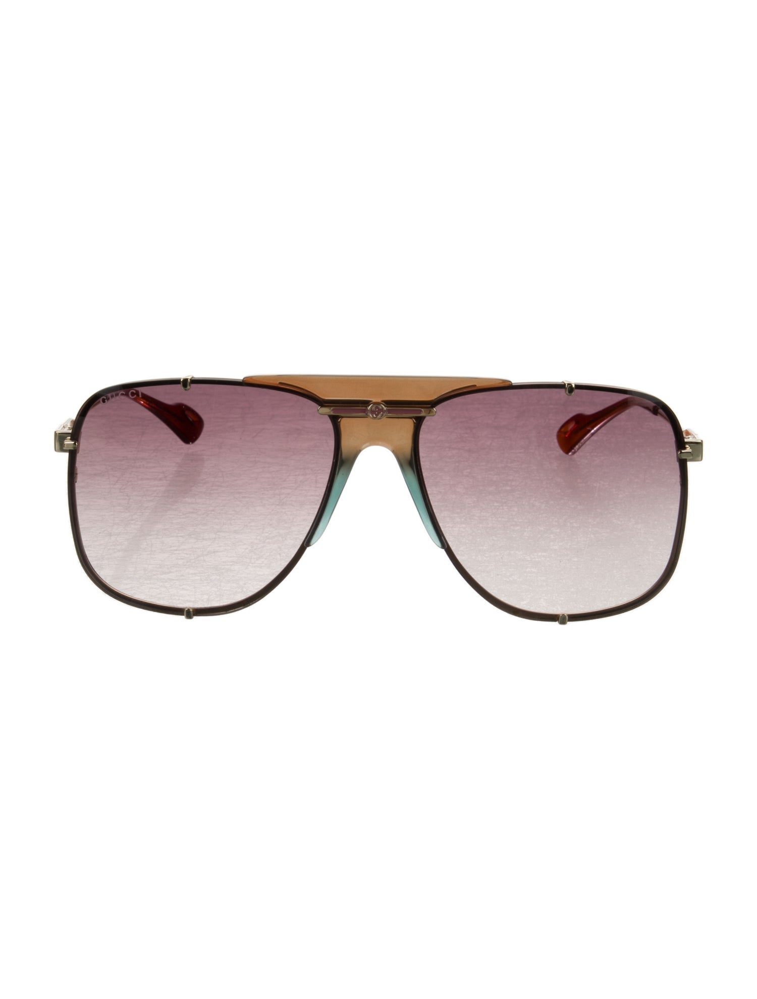 Gucci Interlocking G Logo Aviator Sunglasses